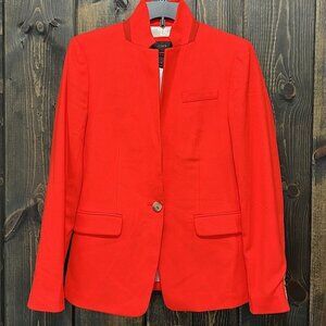 J. Crew Regent Blazer Orange Red 4 Wool Contemporary Office Professional